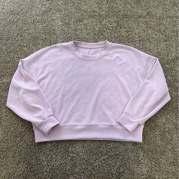 lululemon athletica Tops - lululemon softstreme perfectly oversized cropped crew